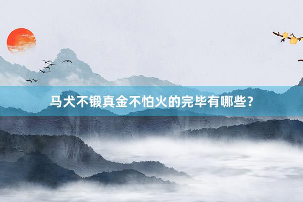 马犬不锻真金不怕火的完毕有哪些？
